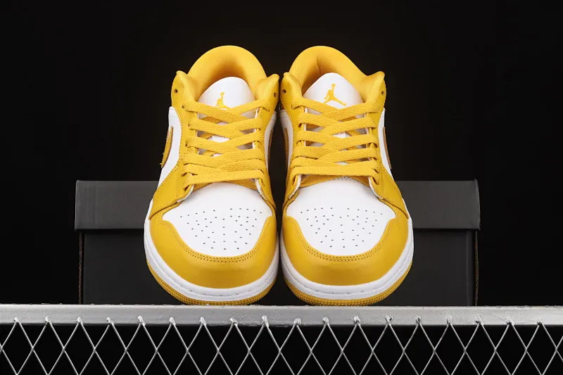 All categories Air Jordan Jordan series basketball shoes Air Jordan 1 Low Air Jordan 1 Low AJ1 Joe 1 white and yellow low-top cultural and leisure sports sneakers 553558-171